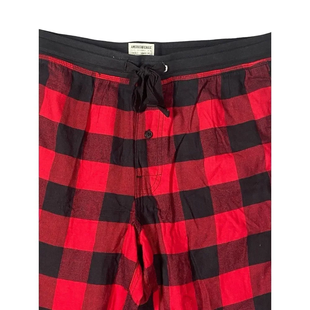 American Eagle‎ Outfitters Mens AE Plaid Flannel PJ Pant Buffalo Red Check SZ XL